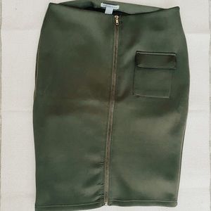 Army Green Pencil Skirt